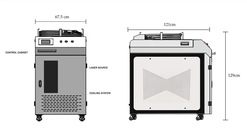 China 100W 200W 500W Laser Derusting Laser Metal Cleaning Machine