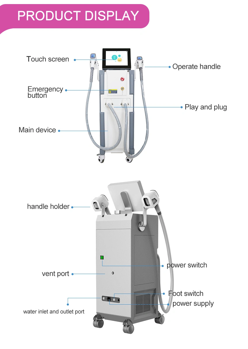 808nm Diode Laser Hair Removal Skin Rejuvenation and Hair Removal Different Laser Power 500W of Continuous Working 24 Hours