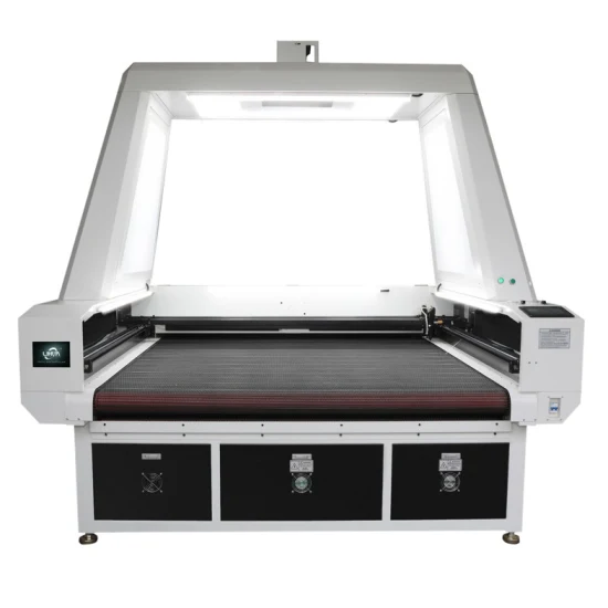 Lihua grande Vision Ccd caméra Laser Cutter Co2 CNC Laser découpeuse avec convoyeur pour Sublimation rouleau tissu Textile tissu